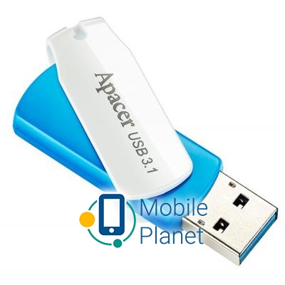 Apacer 32GB AH357 Blue USB 3.1 (AP32GAH357U-1) (UA) Тип  Висока швидкість, оригінальна конструкція 