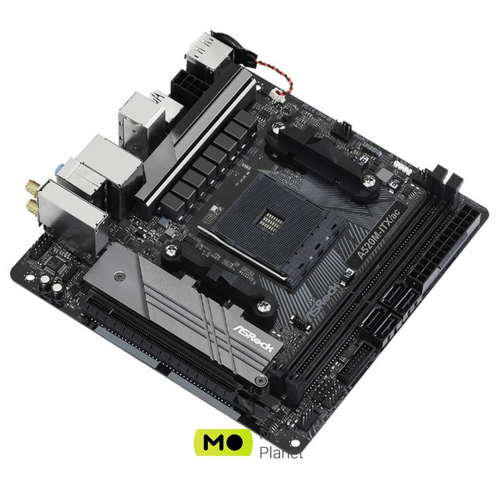 ASRock A520M-ITX / AC (UA) Вид для комп'ютера