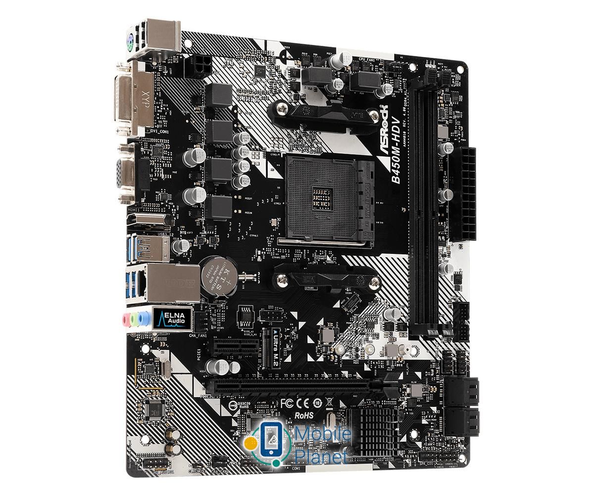 ASRock B450M-HDV (B450M-HDV R4.0) EU Підтримувані процесори: AMD Ryzen;