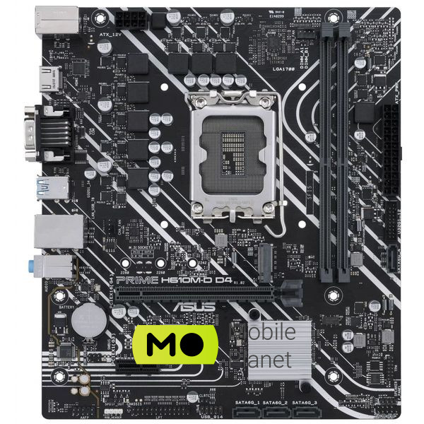 ASUS PRIME H610M-D D4 (UA) Кількість роз'ємів оперативної пам'яті 2 шт 