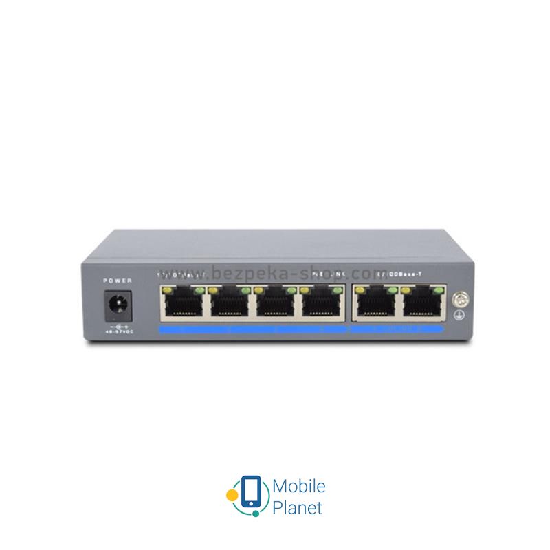ATIS PoE-1006-4P/250m Порти 10 / 100 Мбіт / с: 6; Порти 10 / 100 / 1000