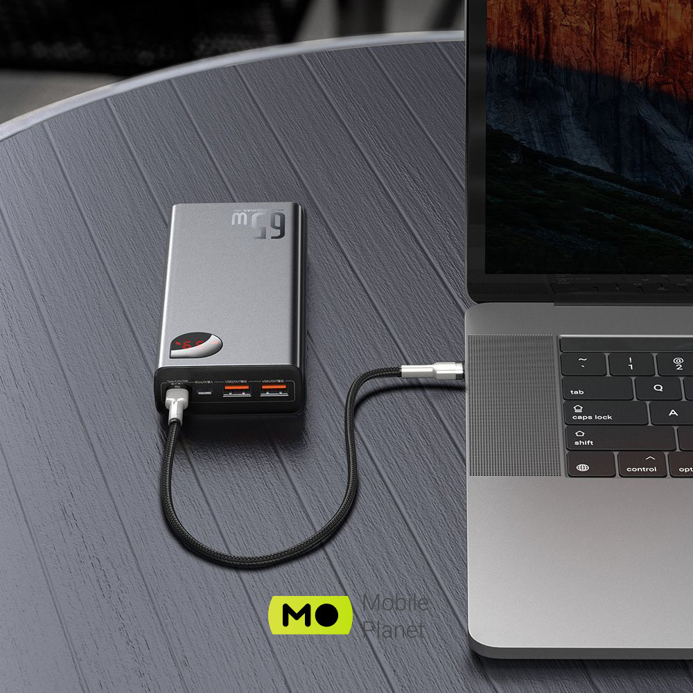 Baseus Adaman Metal Digital Display Quick Charge Power Bank 65W 20000mAh Black (PPIMDA-D01) Заряжаемые устройства смартфоны, планшеты и другие