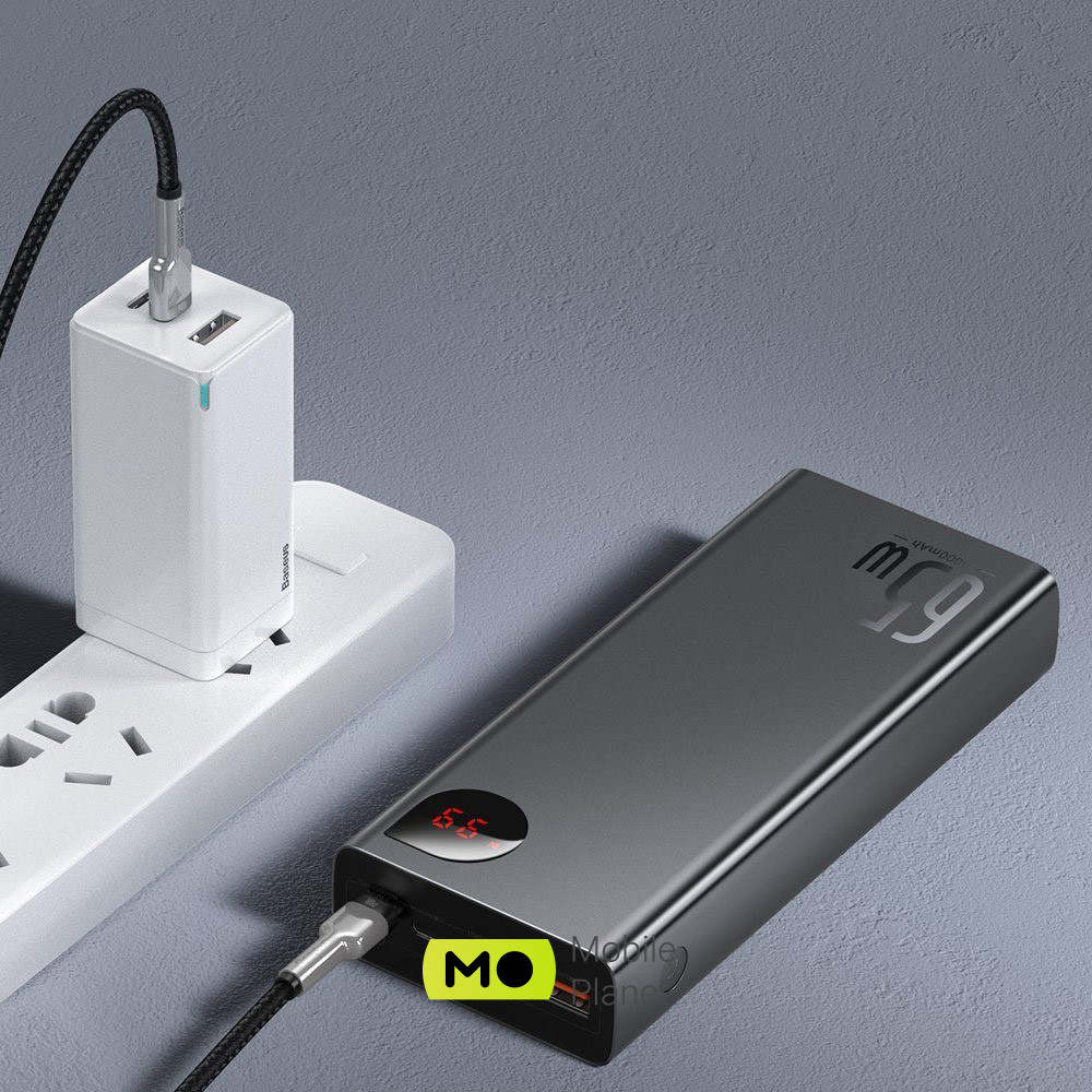 Baseus Adaman Metal Digital Display Quick Charge Power Bank 65W 20000mAh Black (PPIMDA-D01) Бренд Baseus