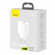 Baseus Compact Quick Charger U+C 20W White (CCXJ-B02)