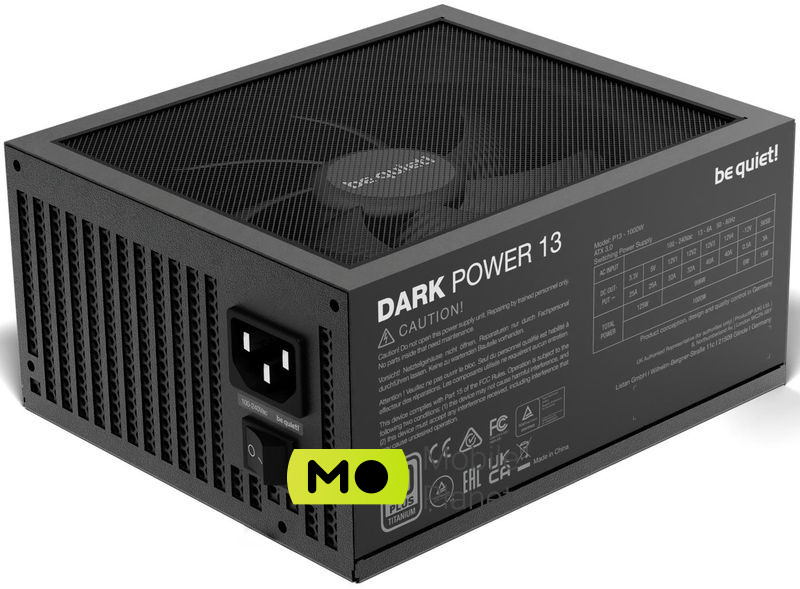 be quiet! DARK POWER 13 PCIe 5.0 1000W 80 Plus Titanium (BN335) EU Выключен  ЦП 4+4 (8) PIN -код - 1 ПК; ЦП 8 -Пин - 1 ПК; PCI -E 2,0 6+2 (8) PIN -код - 4 ПК; SATA - 13 шт; EPS12V 20+4 (24) PIN - 1 ПК.