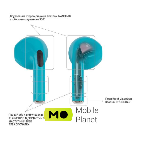 BeatBox PODS PRO 6 Blue (bbppro6bl) (UA) Тип пристрою: гарнітура; Тип: TWS