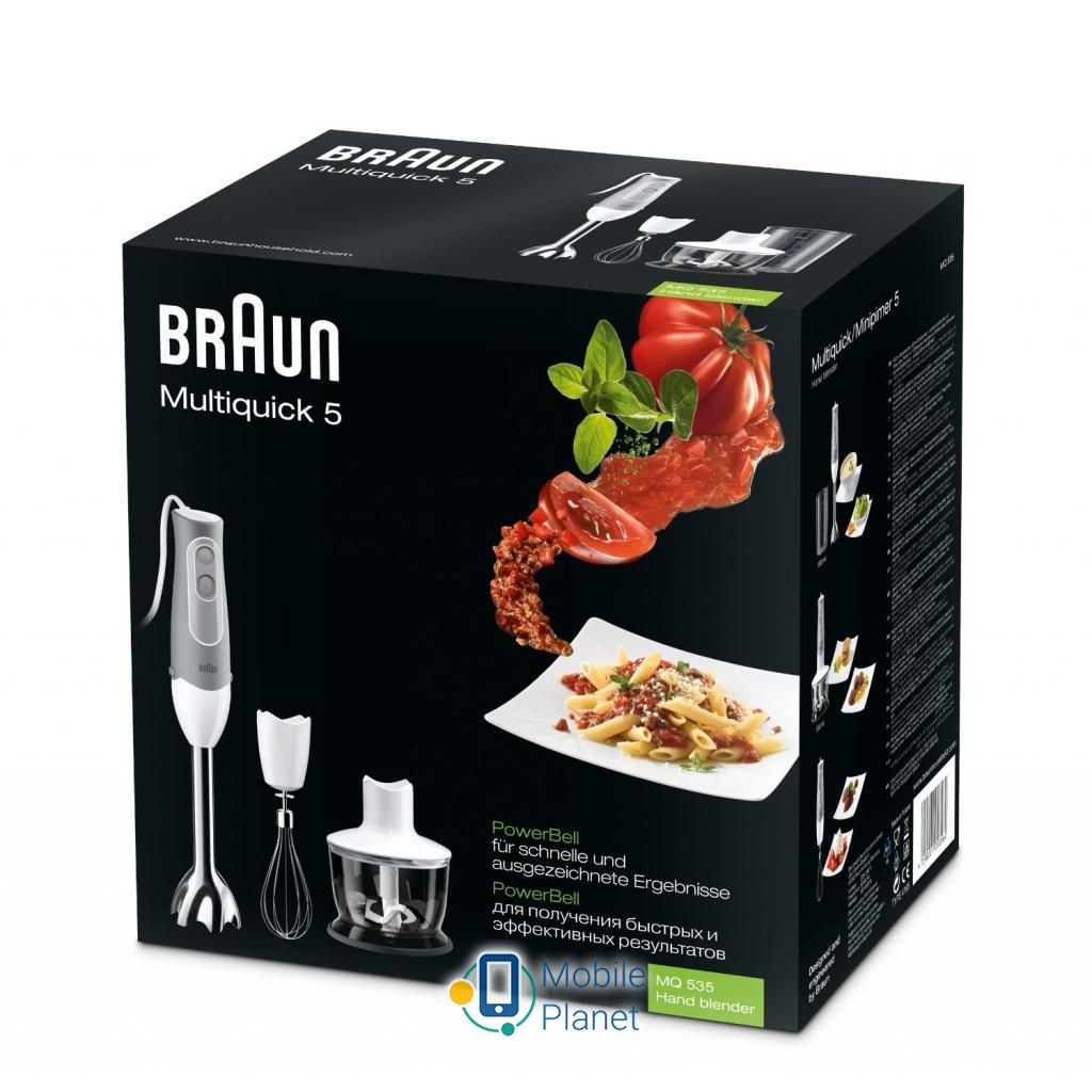 BRAUN MQ 535 SAUCE Тип: погружной; Мощность: 600 Вт;
