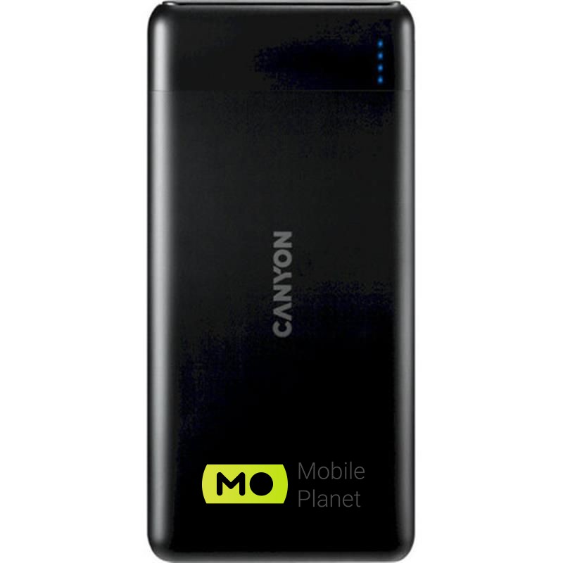 Canyon 10000mAh Black (CNE-CPB1007B) (UA) Ємність: 10000 мА / год; Технологія: