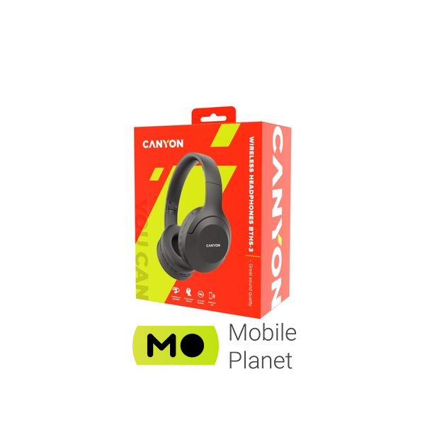 Canyon BTHS-3 Dark Grey (CNS-CBTHS3DG) (UA) Тип пристрою: гарнітура; Тип: