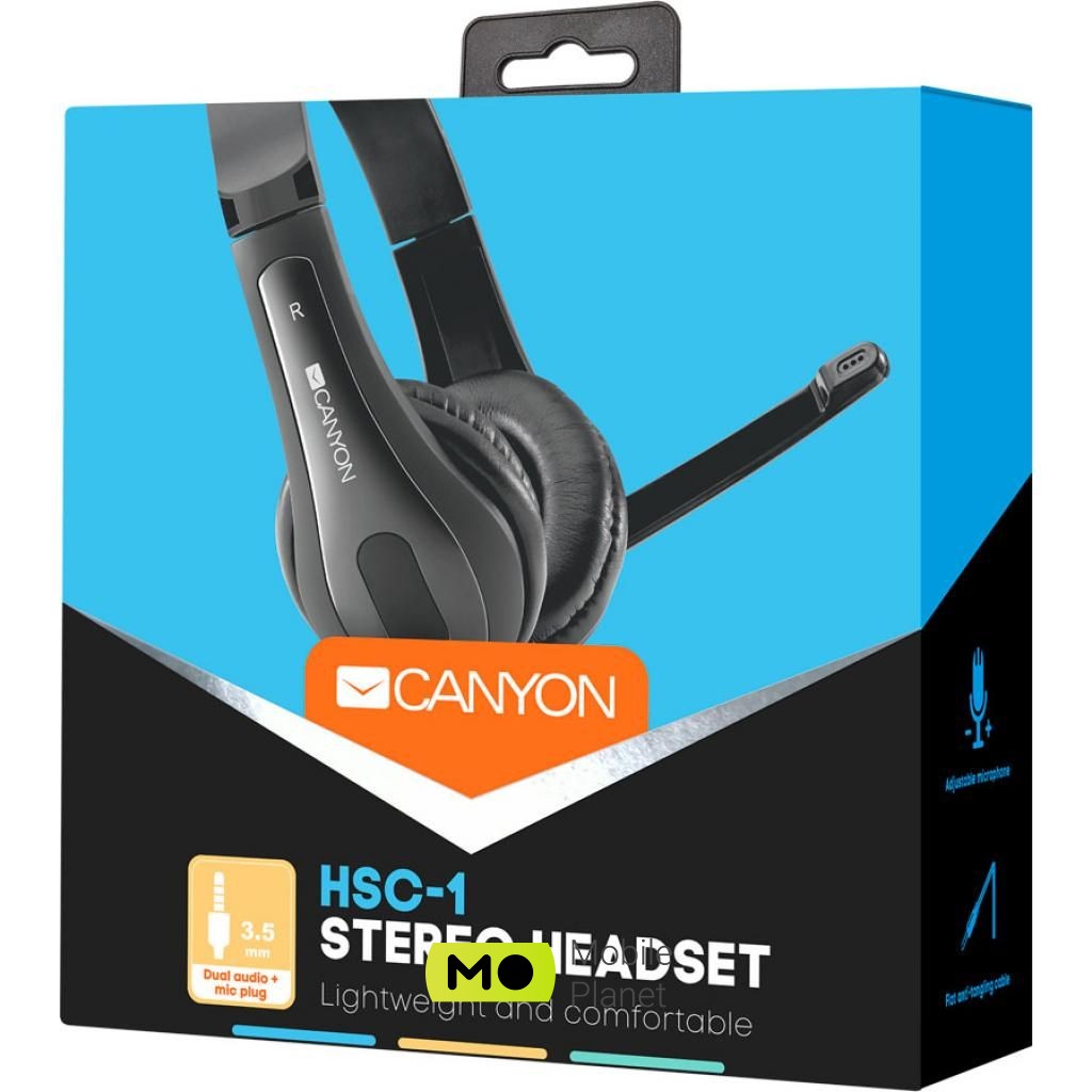 CANYON HSC-1 Black (CNS-CHSC1B) (UA) Тип пристрою: гарнітура; Тип: