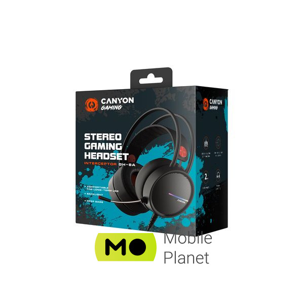 Canyon Interceptor GH-8A Black-Orange (CND-SGHS8A) (UA) Тип пристрою: гарнітура; Тип: