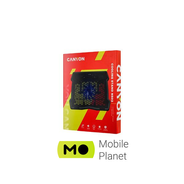 Canyon NS02, 10-15.6 laptop, single fan with 2x2.0 USB hub (CNE-HNS02) (UA) Тип: Для ноутбуків до 15.6; Розмір: