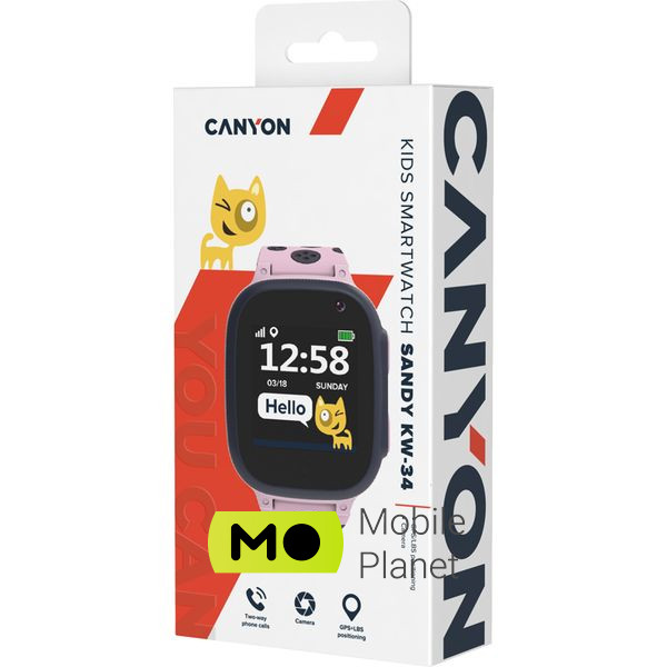 CANYON Sandy KW-34 Pink / Gray (CNE-KW34PP) (UA) Модель: Sandy KW-34; Процесор: MediaTek