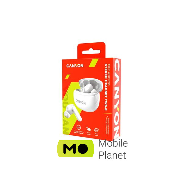 Canyon TWS-8 White (CNS-TWS8W) (UA) Тип пристрою: гарнітура; Тип: TWS