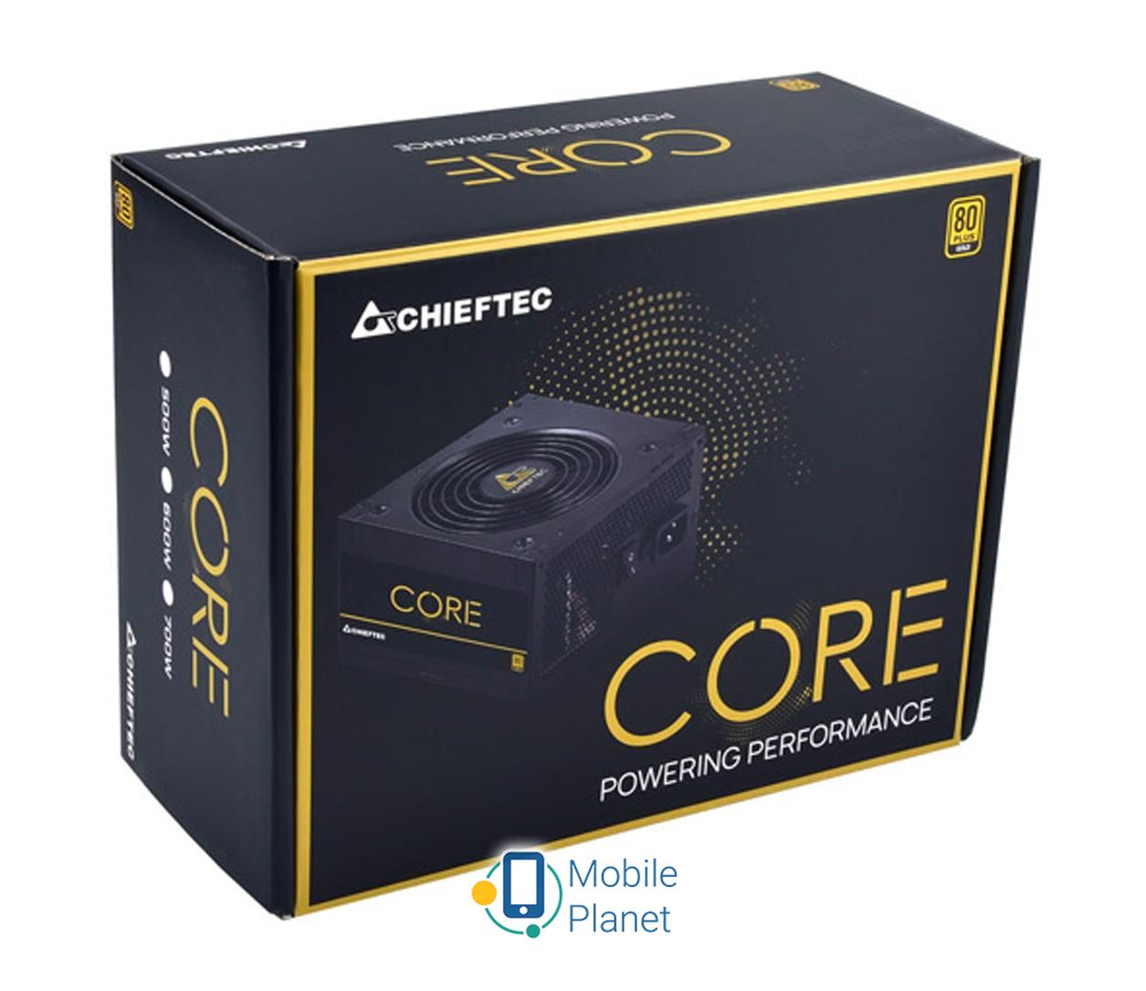Chieftec Core 500W 80 PLUS GOLD (BBS-500s) EU Максимальна потужність, Вт: 500;