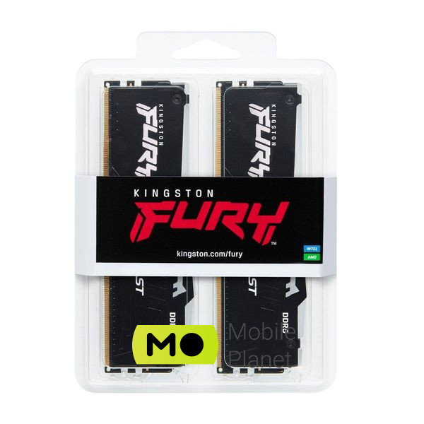 DDR5 16GB (2x8GB) 5600 MHz Beast RGB Kingston Fury (ex. HyperX) (KF556C40BBAK2-16) (UA) Тип пам'яті: DDR5; Об'єм пам'яті: 16