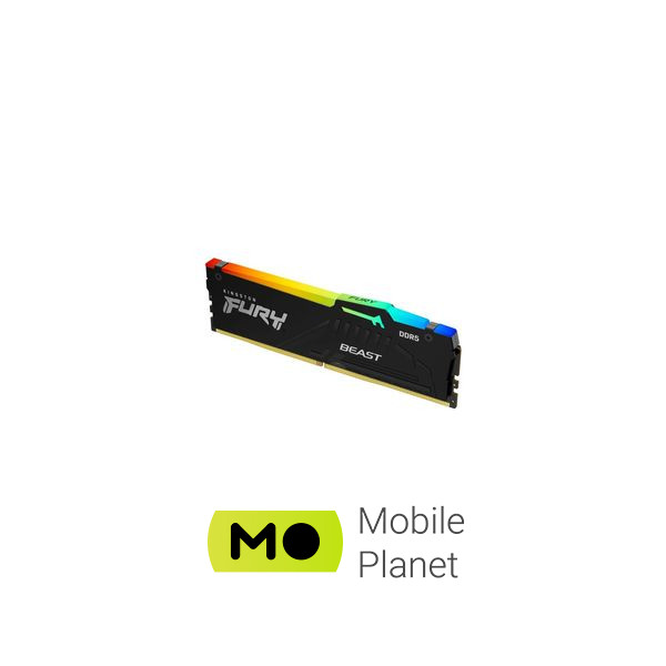 DDR5 16GB 5200 MHz Beast RGB AM5 Black Kingston Fury (ex. HyperX) (KF552C36BBEA-16) (UA) Тип пам'яті: DDR5; Об'єм пам'яті: 16