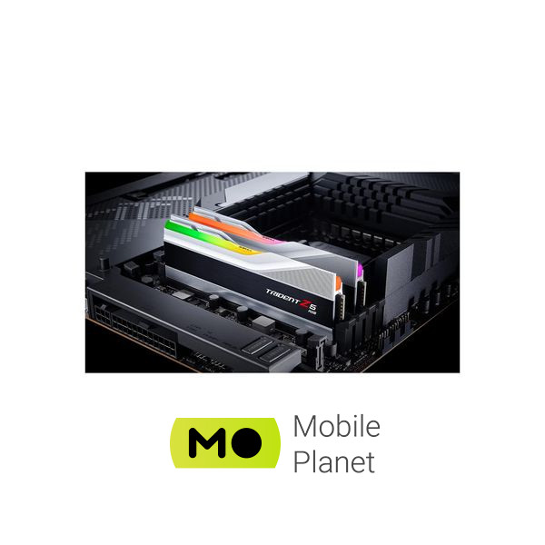 DDR5 64GB (2x32GB) 6000 Trident Z5 RGB Silver G.Skill (F5-6000J3238G32GX2-TZ5RS) (UA) Тип пам'яті: DDR5; Об'єм пам'яті: 64