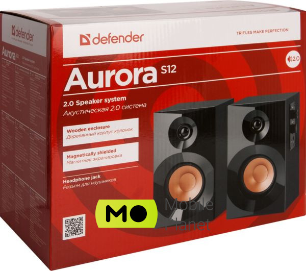 Defender 2.0 Aurora S12 12W дерево (65415) (UA) Количество каналов: 2.0; Тип