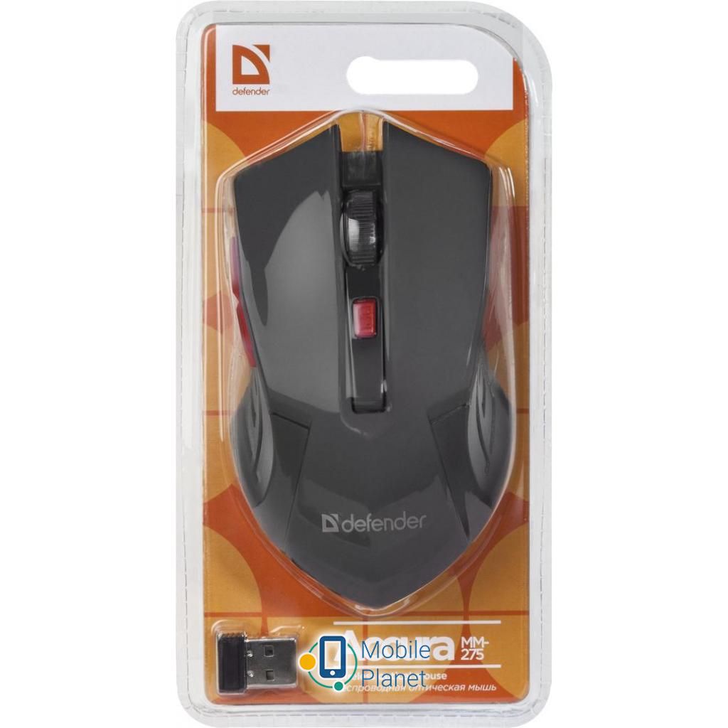 Defender Accura MM-275 Black-Red (52276) (UA) Тип: Бездротові; Призначення: