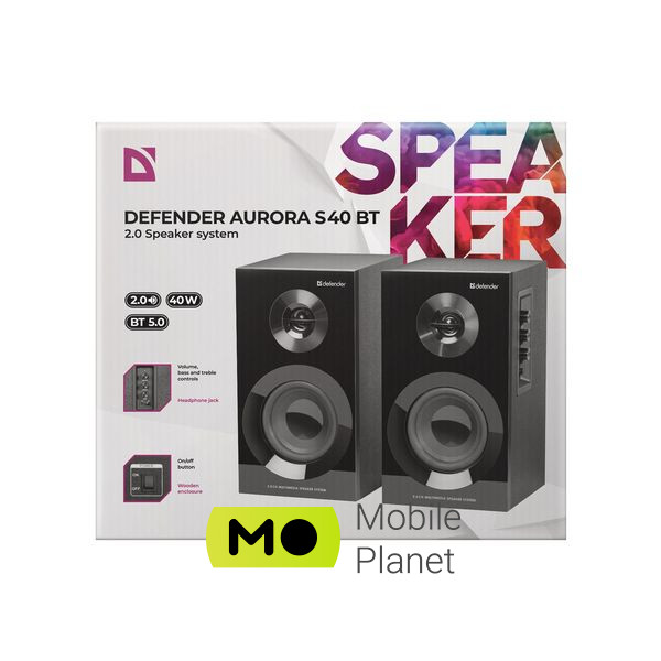 Defender Aurora S40 Bluetooth Black (65240) (UA) Тип: акустичні стовпчики;