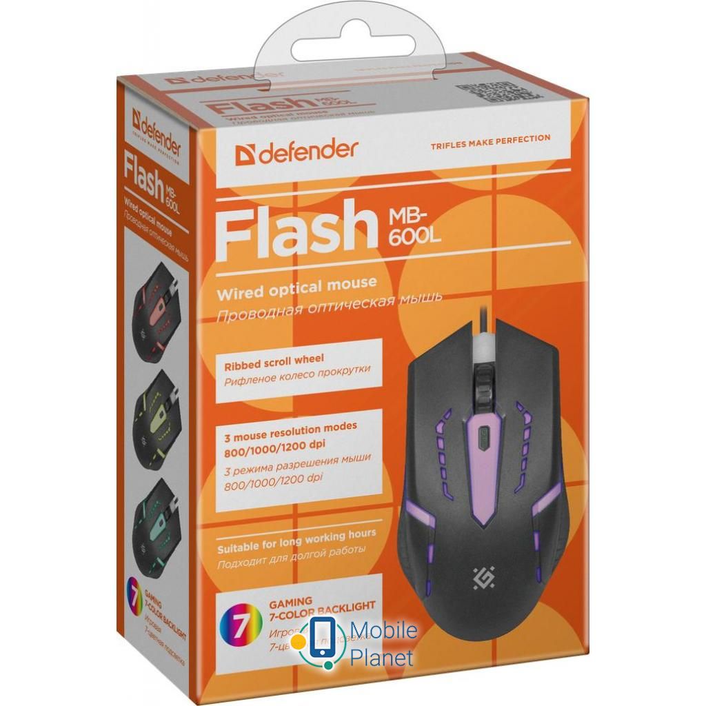 Defender Flash MB-600L Black (52600) (UA) Тип: дротові; Призначення: для