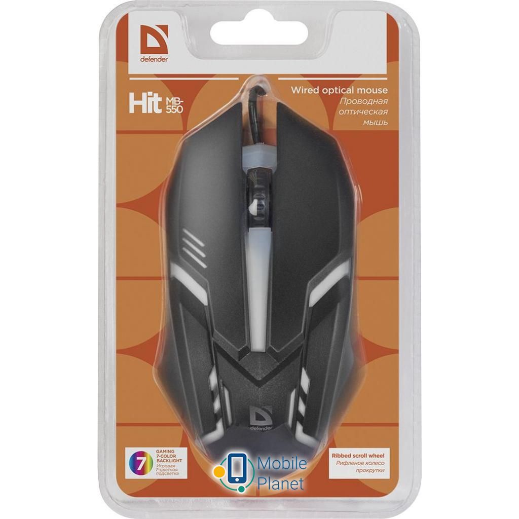 Defender Hit MB-550 Black (52550) (UA) Тип: дротові; Призначення: для