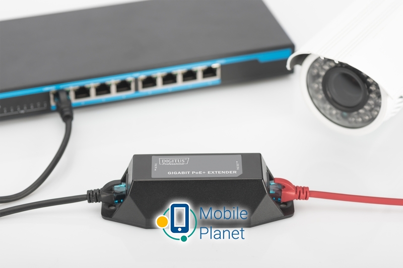 Digitus Gigabit PoE+, 22W, 100m (DN-95123) (UA) Тип: PoE-Экстендер; Тип разъема: