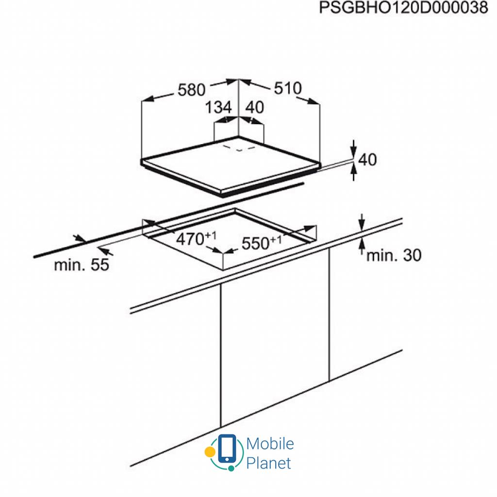 ELECTROLUX EGE 6182 NOK Тип поверхні: комбінована; Тип
