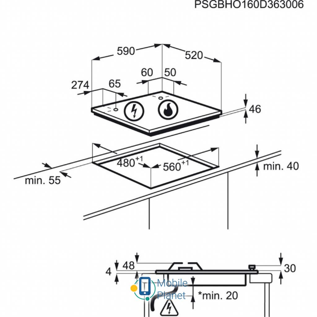 ELECTROLUX GPE 363 RBK Тип поверхні: газова; Матеріал