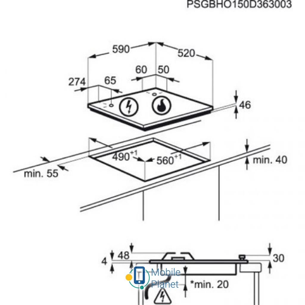 ELECTROLUX GPE 363 RBV Тип поверхні: газова; Матеріал