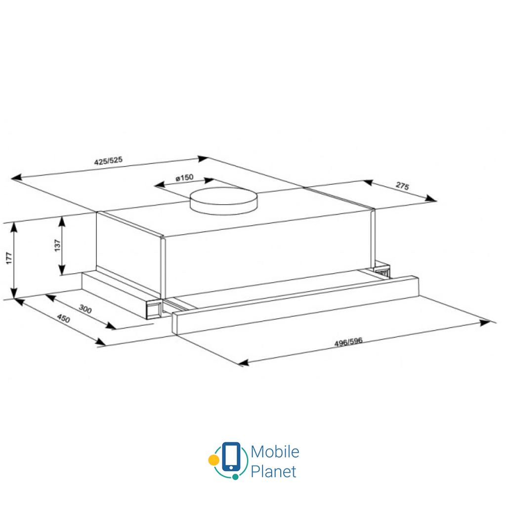 ELEYUS Cyclon 700 50 BG Фільтри: алюмінієвий; Тип