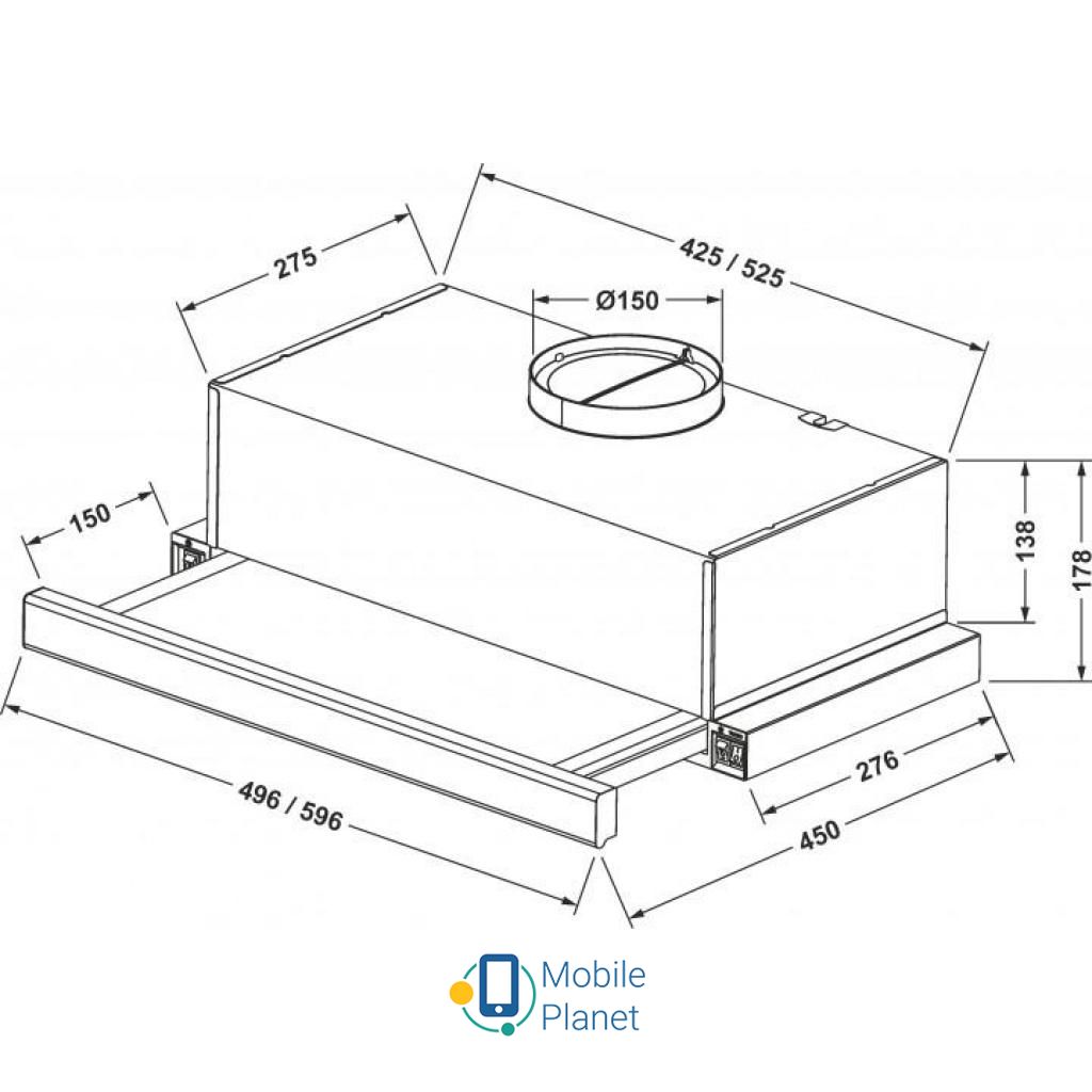 ELEYUS Cyclon 700 50 WH (UA) Фільтри: алюмінієвий; Тип