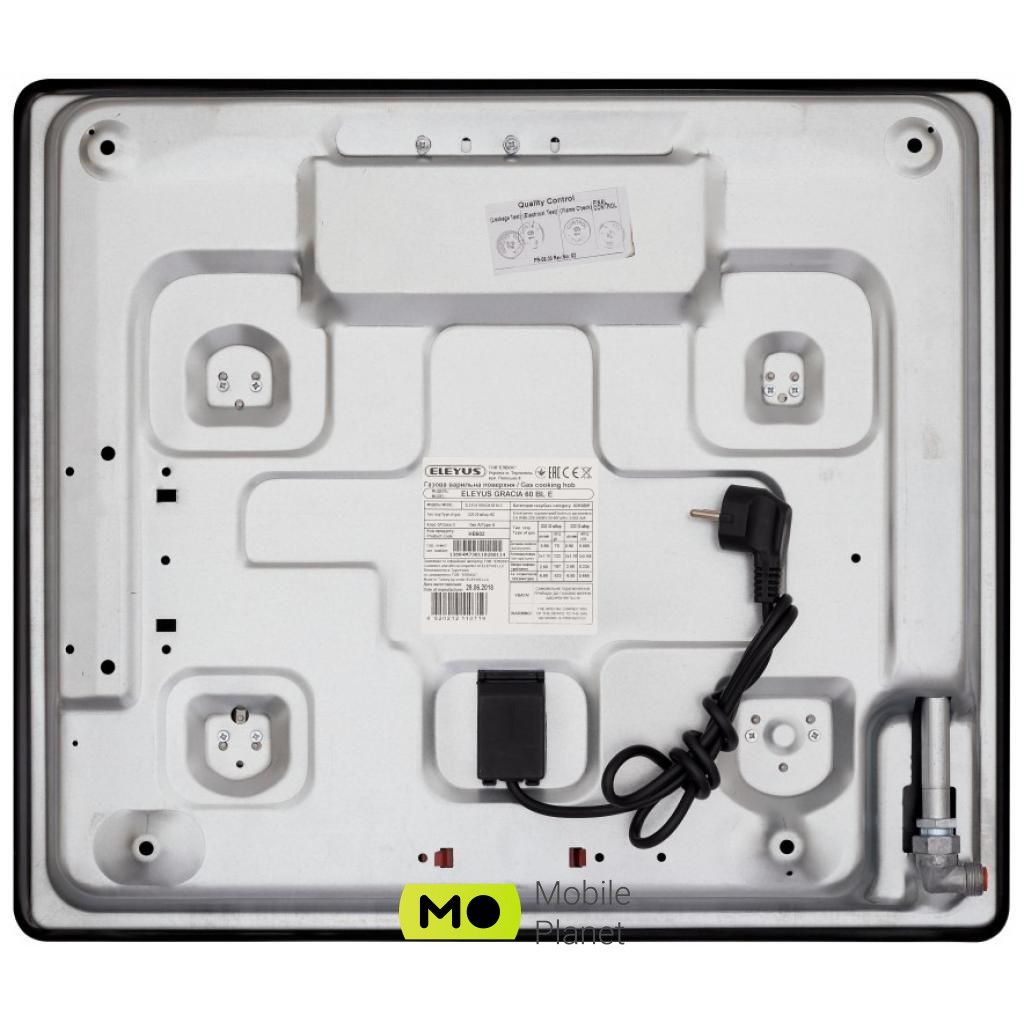 ELEYUS GRACIA 60 BL EF (UA) Диаметр и мощность конфорок Задняя левая 1.7 кВт, Задняя правая 2.5 кВт, Передняя правая 0.9 кВт, Передняя левая 1.7 кВт