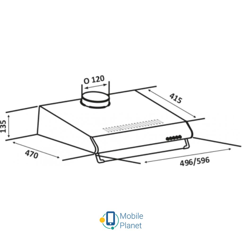 ELEYUS Line I 60 BL (UA) Тип: плоская; Фильтры: жировой;