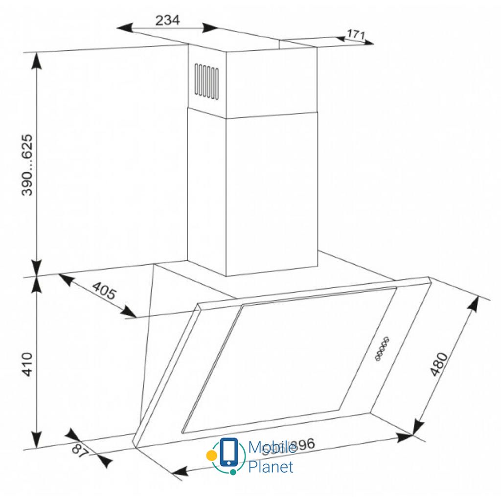 ELEYUS Titan A 1200 LED SMD 90 IS+BL (UA) Тип: похила; Фільтри: