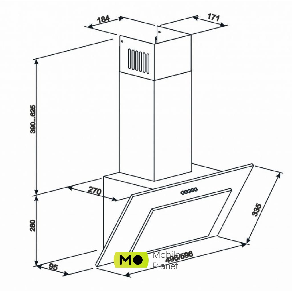 ELEYUS VERTICAL 700 50 BG (UA) Тип: похила; Тип монтажу: