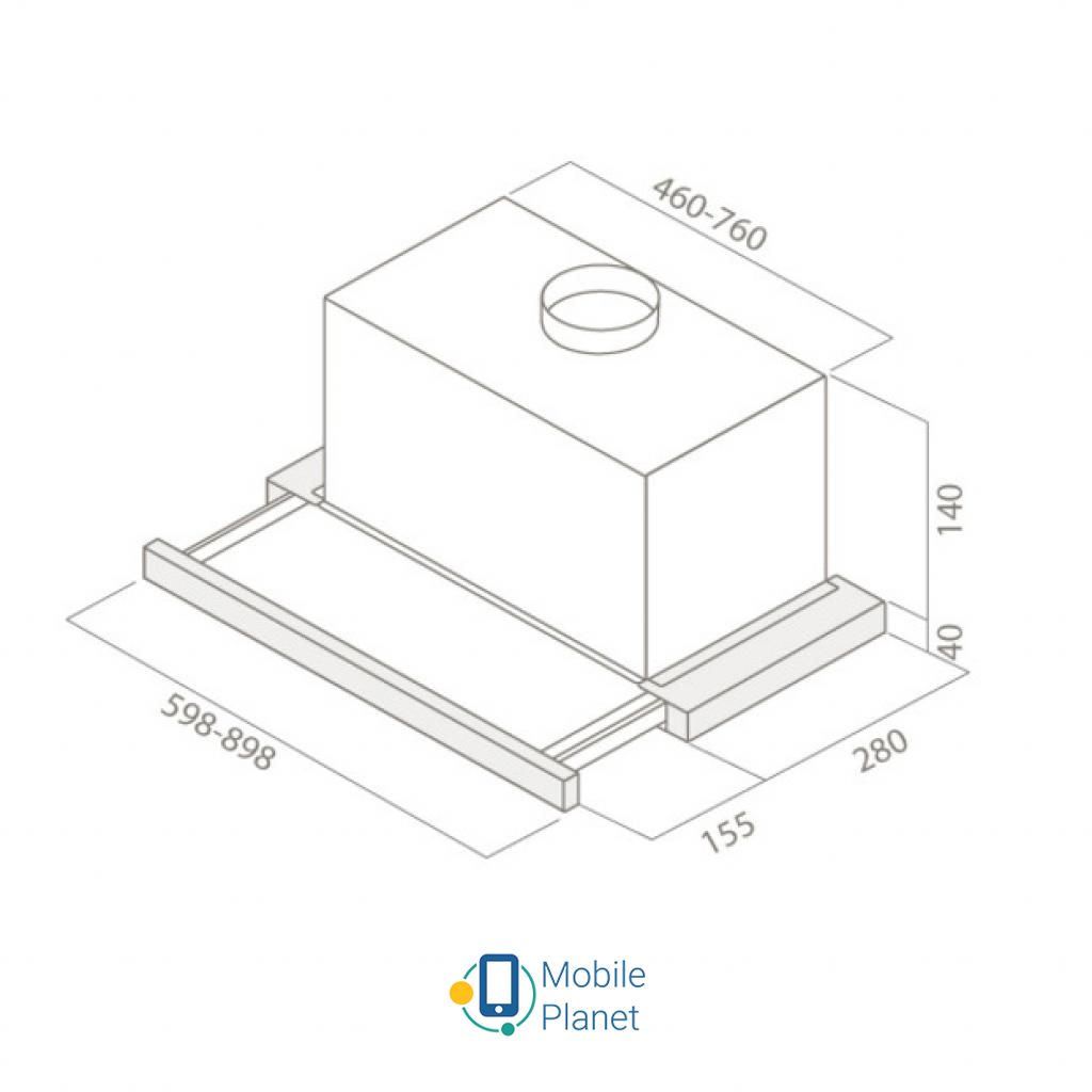 ELICA ELITE 14 LUX BL/A/60 Тип інсталяції: Вбудований;