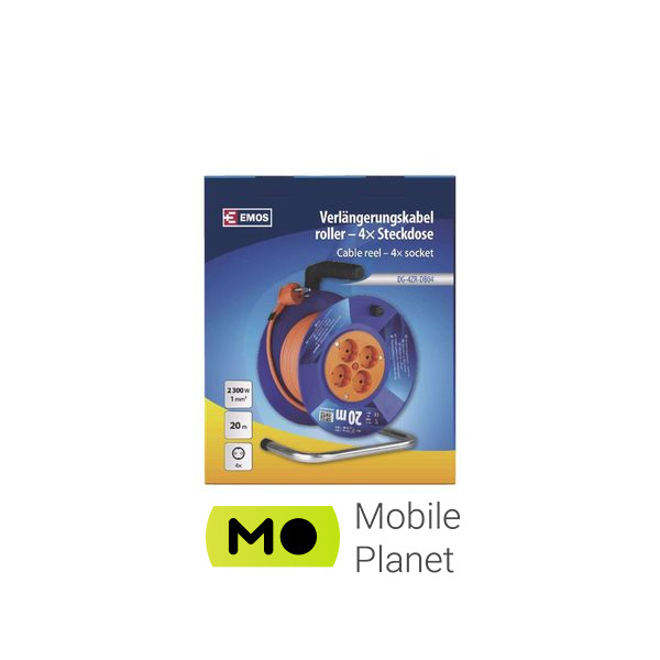 EMOS катушка 4 роз., 20 м (P09220) (UA) Суммарная мощность подключенной нагрузки ? 2300 Вт