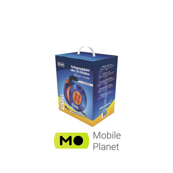 EMOS катушка 4 роз., 20 м (P09220) (UA) Тип: удлинитель на кабельной