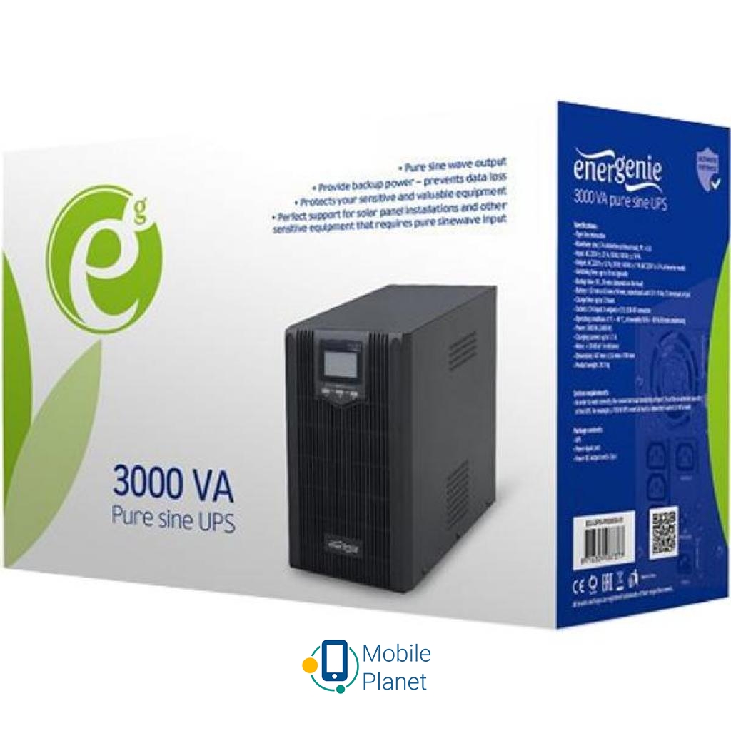 EnerGenie EG-UPS-PS3000-01, 3000VA (EG-UPS-PS3000-01) Виробник: EnerGenie; Модель: