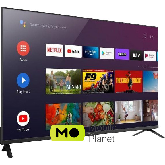 ERGO 43GUS6500 Угол обзора, гор/верт 178/178