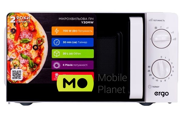 ERGO Y30MW Тип СВЧ: Обычная (соло); Тип