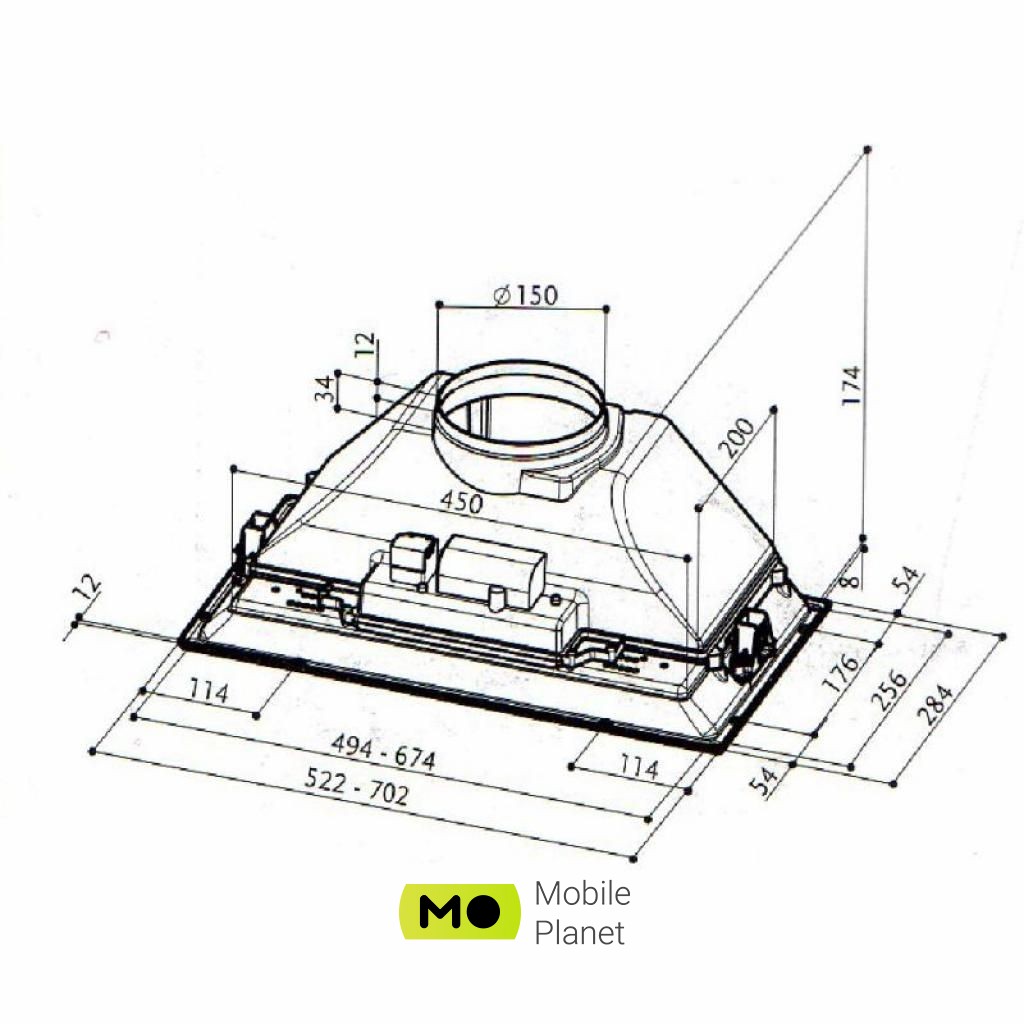 FABER INKA SMART HC X A70 (UA) Тип: встраиваемая; Тип монтажа: в