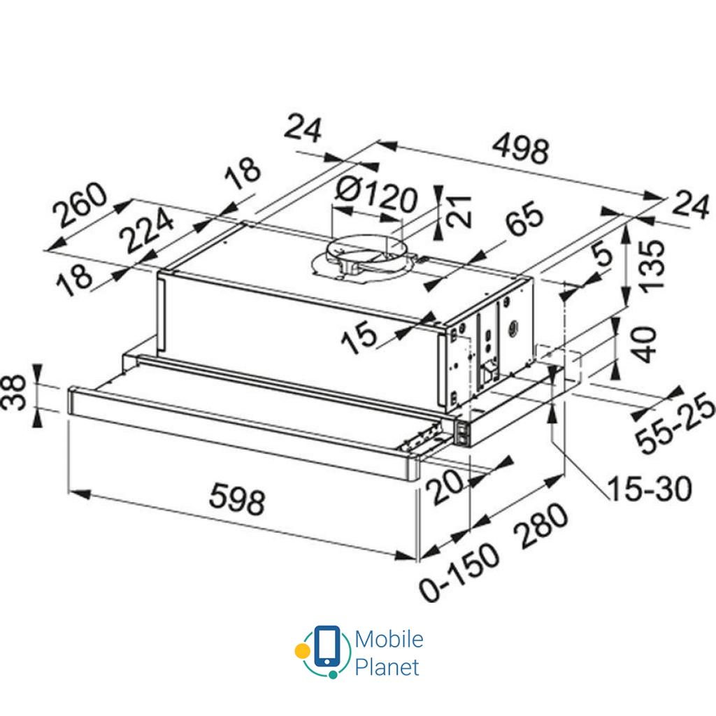 Franke Smart Telescopic FSM 601 WH/GL (315.0489.957) (UA) Фільтри: алюмінієвий; Тип