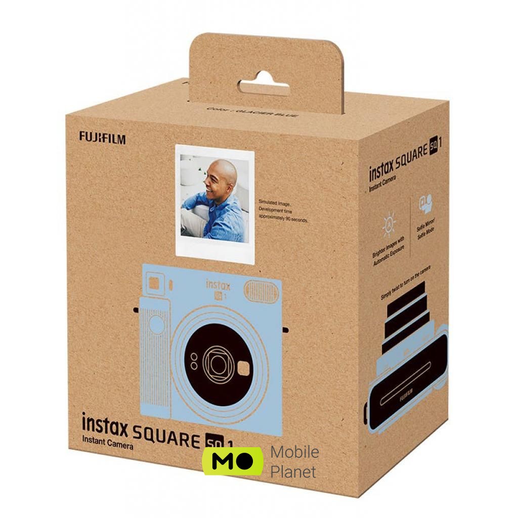 Fujifilm INSTAX SQ 1 GLACIER BLUE (16672142) (UA) Розмір фотоплівки: 62 x 62 мм;