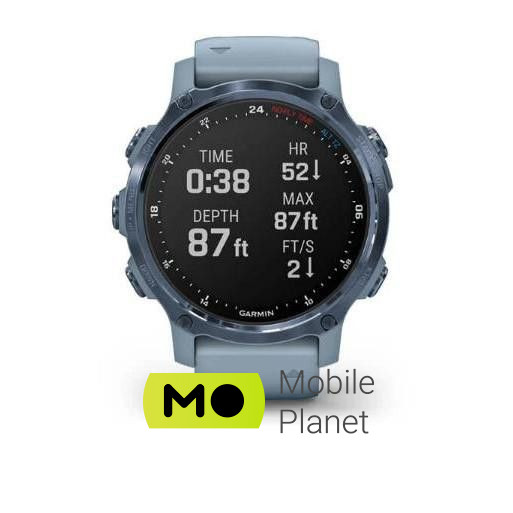Garmin Descent Mk2S Mineral Blue with Sea Foam Silicone Band (010-02403-07) Типы физической активности мультиспорт: сила, кардио и эллиптические тренировки, ступеньки, лазание по полу, гребля в помещении, йога, пилатес и дыхательные упражнения, плавание, езда на велосипеде, пешие прогулки, скалолазание в помещении, боулдеринг, катание на лыжах, сноубординг, беговые лыжи, стоячий серфинг, гребля и т.д.