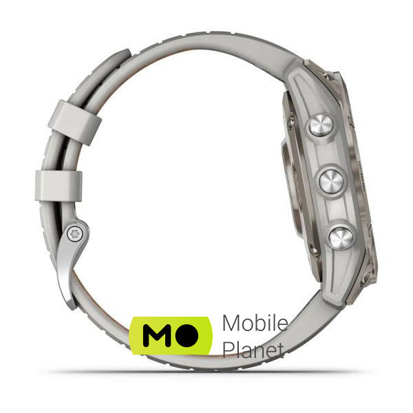 Garmin Fenix 7 Pro Sapphire Solar Titanium w. Fog Gray/Ember O. Band (010-02777-20/21) Бренд: Garmin; Линейка: Fenix 7 Pro; iOS: