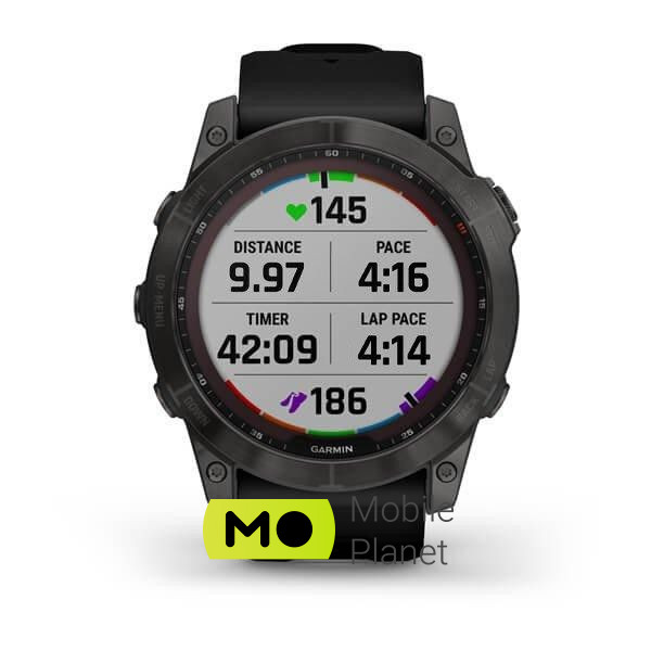 Garmin Fenix ​​7X Sapphire Solar Carbon Gray DLC Titanium with Black Band (010-02541-10/11) Бренд: Garmin; Лінійка: Fenix ​​7X; iOS: