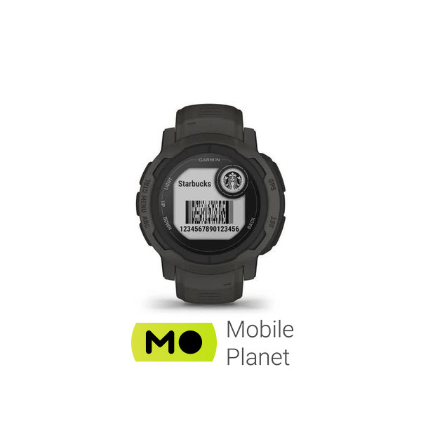 Garmin Instinct 2, Graphite, GPS (010-02626-00) Форма часов круглые